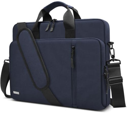 TECOOL 17 17.3 Inch Laptop Bag, 360 Protective Case Sleeve Messenger Bag | Waterproof Computer Briefcase with Shoulder Strap for 17-17.3 Inch Acer ASUS Lenovo HP Laptop Notebook, Dark Blue - color: Dark Blue, size: 17-17.3 Inch