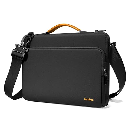 tomtoc 360 Protective Laptop Shoulder Bag for 15-inch 2026 MacBook Air M5 A3448, M4/M3/M2 A3241 A3114 A2941, 15" Dell XPS & Microsoft Surface Laptop 7/6/5, Water-Resistant Laptop Accessory Sleeve Case - color: Black, size: 15-inch for New MacBook Air