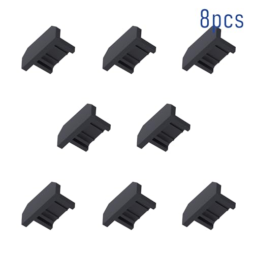 10 PCS Micro USB Port Anti-dust Plugs, Silicone Covers Caps Stoppers, Port Protector for PC Laptop Notebook Computers, Other Devices, 0.26 x 0.09 (LxW) - size: Micro USB/Black/10 PCS