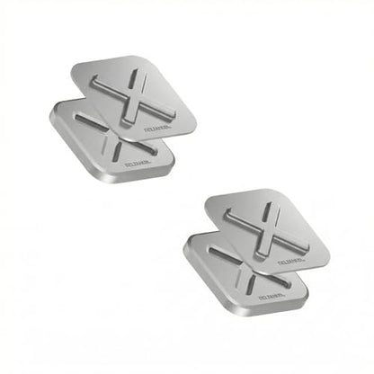 DELTAHUB HoldX Magnetic Mount - Universal Phone & External Drive Holder for Laptops, Desks | Strong Magnetic Stand for SSDs, HDDs & Mobile Device (Silver 2-Pack) - color: Silver 2-Pack