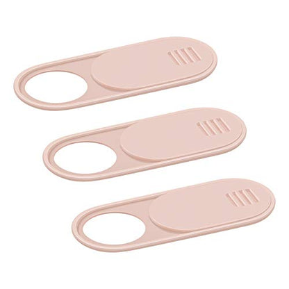 Webcam Camera Cover Slide, Webcam Cover for Laptop 0.028-Inch Ultra-Thin Webcam Cover Blocker, Protect Your Privacy and Security (Pink - 3 Pack) - color: Pink