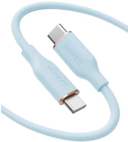 Anker USB C Cable, 240W Type C Fast Charging Cord (1-Pack, 6 ft, Blue) | USB 2.0 for iPhone 17 / 16 / 15 Series, MacBook Pro 2020, and More - color: Blue, size: 6FT