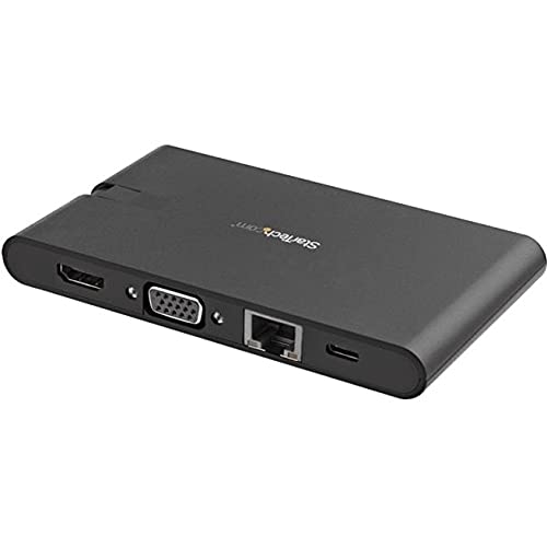 StarTech 9-in-1 USB-C Mini Dock, 4K HDMI or VGA, 100W PD, SD MicroSD, USB | Windows, macOS, ChromeOS, iPadOS, Android, MicroSD, 3-port USB 3.0 hub, BC 1.2 fast-charge, 85W charging