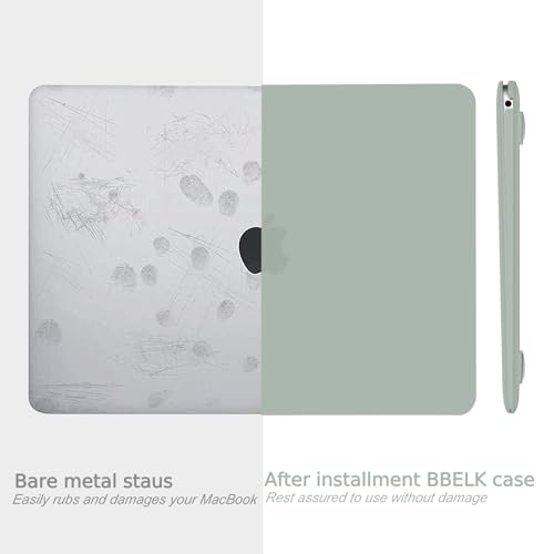 B BELK for MacBook Air 13 inch Case M1 2021 2020 2019 2018, Antique Green | A2337 A2179 A1932, Matte Plastic Laptop Hard Shell for MacBook Air 13.3 inch Case with Keyboard Cover & Screen Protector - color: Antique Green