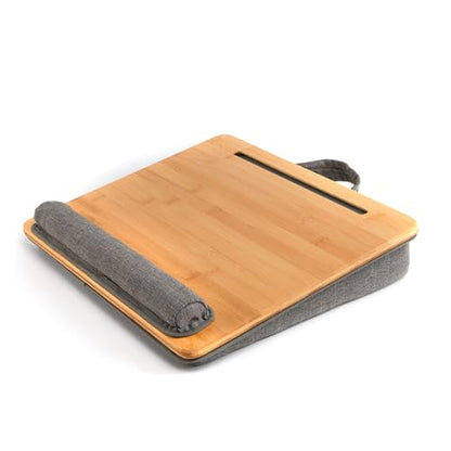 Laptop Stand for Sofa,Portable Lap Laptop Desk with Pillow Cushion, with Anti-Slip Strip & Storage Function, Laptop Desk Built in Slot Mouse Pad Wrist Pad for Computer,Easy to Carry on The go
