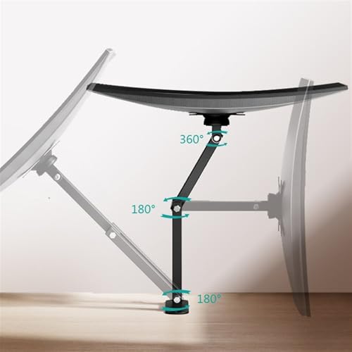 Monitor Arm Full Motion Monitor Wall Mount, Tilt Swivel Rotation Extension Articulating Monitor Arms for Most 14-27 Inch, 4.4-33.0lbs Screens, Max VESA 100x100mm Adjustable Monitor Stands