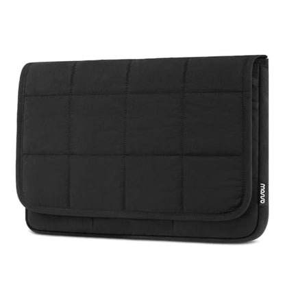 MOSISO 13-14 inch Laptop Case, 13.3 inch Laptop Sleeve Compatible with MacBook Neo/Air/Pro 13 inch with A18/M5/M4/M3/M2/M1 Chip 2026-2016, Twelve Grid Quilted Flap Computer Bag with Pockets&Belt,Black