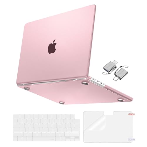 MOSISO Compatible with MacBook Pro 16 inch Case M5 M4 M3 M2 M1 2026-2021 | 4 in 1 Kit Seamlessly Closes Anti-Fingerprints Hard Shell for A3429 A3428 A3403 A3186 A2991 A2780 A2485, Baby Pink - color: Baby Pink