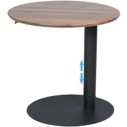 Large Creative Oval Laptop Table, Household Simple Standing Table, Height Adjustable Sofa Desk, Side Desk for Office Home Bedroom Use(Brown) - color: Brown