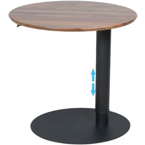 Large Creative Oval Laptop Table, Household Simple Standing Table, Height Adjustable Sofa Desk, Side Desk for Office Home Bedroom Use(Brown) - color: Brown