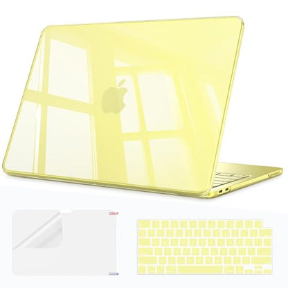 B BELK for MacBook Neo Case 13 inch 2026 Model A3404, Scratch Resistant Protective Hard Shell Case & Keyboard Cover & Screen Protector for Case MacBook Neo 13 inch with A18 Pro Chip, Crystal Citrus - color: Crystal Citrus