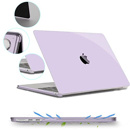 B BELK for MacBook Air 15 inch Case 2026-2023 M5 M4 M3 M2, Crystal Purple | A3448 A3241 A3114 A2941, Plastic Laptop Hard Shell Case with Keyboard Cover & Screen Protector, Lightweight, Easy Snap-On - color: Purple