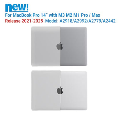 IBENZER Compatible with MacBook Pro 14 Inch Case 2026 2025 2024 2023 2022 M5 M4 M3 M2 M1 A3434 A3112 A3185 A3401 A2918 A2992 A2779 A2442 Mac Pro/Max,HardShellCase&KeyboardCover,Clear,T14CL+1 - color: Frost Clear, size: For Macbook Pro 14" with Touch ID
