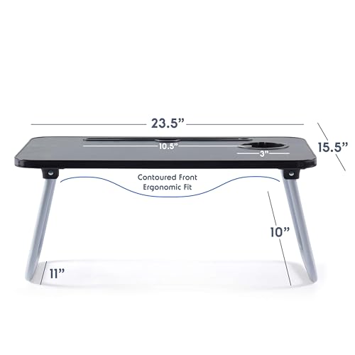 Laptop Bed Tray Table, Adjustable Laptop Stand, Portable Lap Desks with Foldable Legs, Reading Desk for Sofa Couch Floor - Large - size: Standard Large