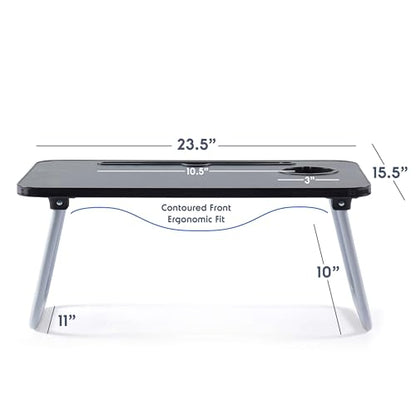 Laptop Bed Tray Table, Adjustable Laptop Stand, Portable Lap Desks with Foldable Legs, Reading Desk for Sofa Couch Floor - Large - size: Standard Large