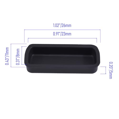 10 PCS DVI Port Anti-dust Plugs, Silicone Covers Caps Stoppers, Port Protector for PC Laptop Notebook Computers, 0.91 x 0.31 (LxW) - size: DVI/Black/10 PCS