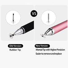 Mixoo Universal Stylus Pen for Touchscreen iPhone iPad Android Tablet Apple Kindle Switch Chromebook Galaxy All Touch Screens, Disc Stylus Pens for Touch Screens (6 Retractable (Black + Pink)) - color: 6 Retractable (Black + Pink)