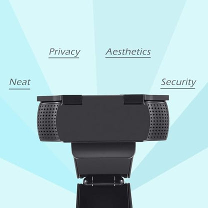 CloudValley Webcam Cover for Logitech C920x / C920 / C922x / C922 / C930e | C920x HD Pro Web Cam Compatible, Camera Cover Protects Lens & Security, Protect Your Visual Privacy, Black