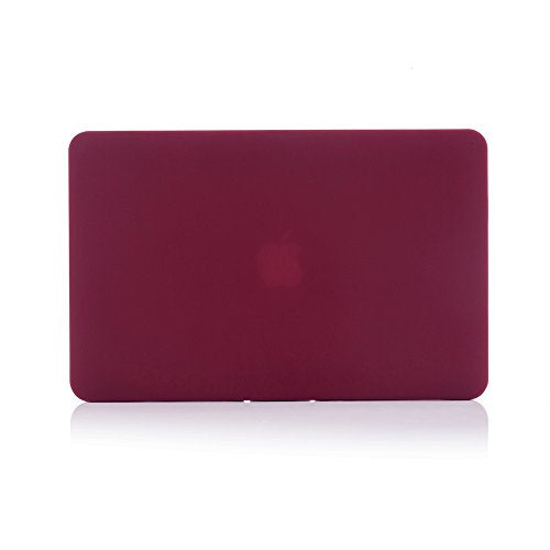 RUBAN Case Compatible with MacBook Air 11 Inch Release (A1370/A1465) - Slim Snap On Hard Shell Protective Cover and Keyboard Cover for MacBook Air 11, Wine Red - color: Wine Red