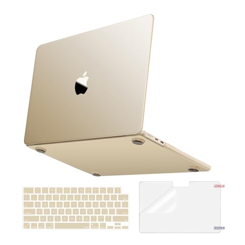 MOSISO Compatible with MacBook Air 15 inch Case M5 M4 M3 M2,Starlight Clear | 3 in 1 Kit Crack-Resistant&Fingerprints-Resistant Hard Shell Cover for 2026-2023 A3448 A3241 A3114 A294 - color: Starlight Clear