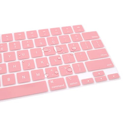 Se7enline Compatible with MacBook Keyboard Cover Skin for Mac Neo & Air 13/15 & Pro 14/16 inch (M5 M4 M3 M2 M1 A18 Pro) 2026/2025/2024/2023/2022/2021 Silicone Waterproof Dustproof Durable,Baby Pink - color: Baby Pink
