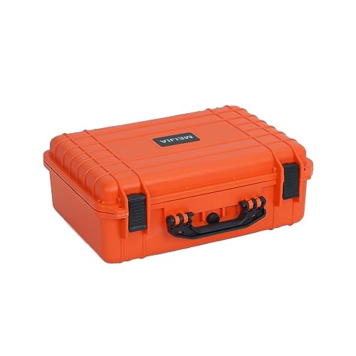 MEIJIA All Weather IP67 Waterproof Hard Camera Case,Hard Protective Case,Hard Case with Customizable Foam,Fit Use of Drones,Camera,Equipments,Pistols(Orange,18.5 x14.06x6.93inches) - color: Orange, size: 18.5 x14.06x6.93inches