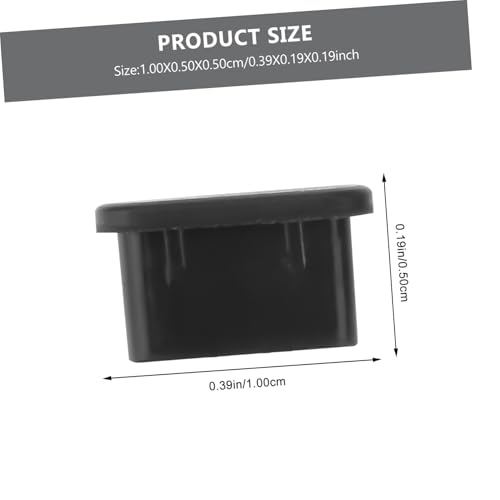 10 Pairs Black Silicone Dustproof Protective Plugs for Type-c Headphone Jack and Charging Port, Easy to Install and Remove, Compatible with Phones and Pcs