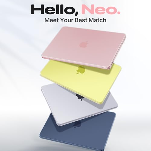 Soonjet Compatible with MacBook Neo Case 13 inch 2026 Release Model A3404,Seamlessly Closes&Fingerprints-Resistant Protective Hard Shell Cover,Great for Work Travel Study Daily Use (Blush Clear) - color: Blush Clear
