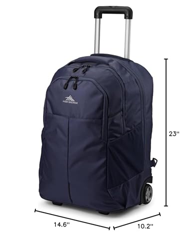 High Sierra Powerglide Pro Wheeled Backpack, Rolling Laptop Bag for Travel, Fits most 15.6” Laptops, 40L, Indigo Blue - color: Indigo Blue