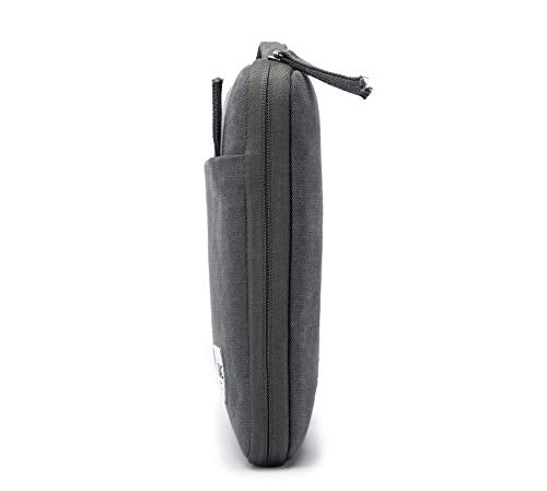 Kinmac 360° Heavy Duty Protective Laptop Sleeve Case Bag Cover with Handle for MacBook Air 13 inch,iPad Pro 13 inch and 13.3 inch HP,Dell,Lenovo,Asus,Acer Laptop (Grey Canvas) - color: Grey, size: 12 inch-13.3 inch