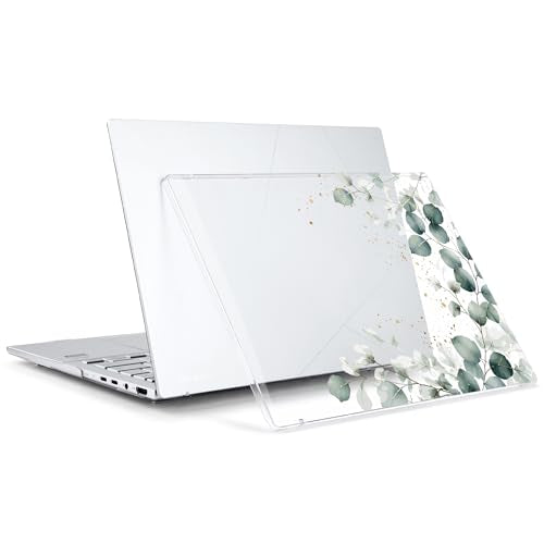 Batianda Artistic Case for ASUS Zenbook 14 OLED 2024 2025, Greenery Leaves | Model UX3405×× / UM3406××, Slim Plastic Hard Shell, Artistic Designs, Ultra-Thin Lightweight Laptop Case - color: Greenery Leaves