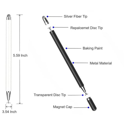 Stylus Pen for Samsung Galaxy Tab Tab A11+ / A9+ / A8 / A7 / A7 Lite, High Sensitivity & Precision Capacitive, Stylus Pen for iPad and All Touch Devices (Black) - color: Black