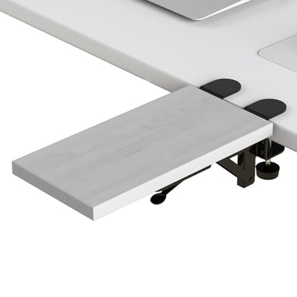 Sisyphy Ergonomics Desk Extender Tray, 11.8x5.9" Punch-Free Clamp on, Foldable Keyboard Drawer Tray, Table Mount Arm Wrist Rest Shelf, Computer Elbow Arm Support - color: White, size: 5.9*11.8"(30*15cm)