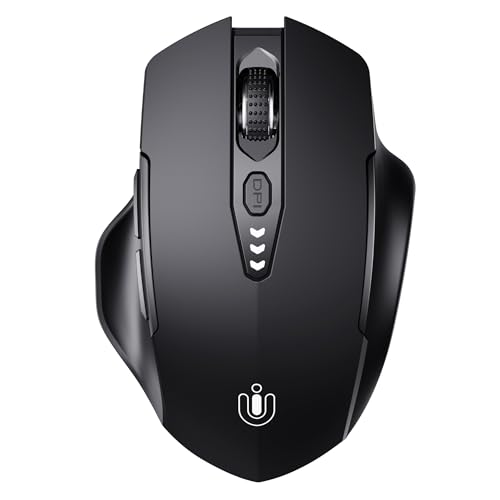 Uineer Bluetooth Mouse, Tri-Mode Wireless, Rechargeable, 3-Device Switch | Dual Bluetooth plus 2.4G connectivity, Multi-Device switching and a visible rechargeable battery level - color: Yellow