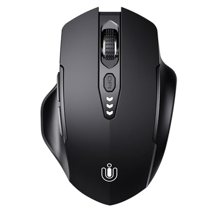Uineer Bluetooth Mouse, Tri-Mode Wireless, Rechargeable, 3-Device Switch - color: Black
