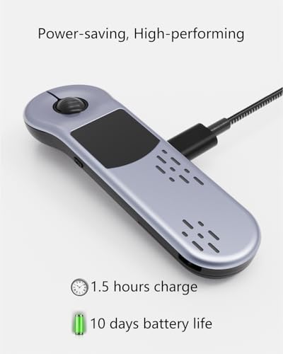 Air Mouse Bluetooth Rechargeable Presenter with Touchpad, Remote Control for PowerPoint/Keynote/TikTok/Camera/Kindle App, Applicable for PC/iOS/Android (Silver) - color: Silver