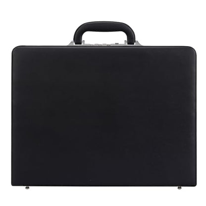 Garvee Briefcases for Men, Professional Leather Briefcase | Integrated Lock, Hard Side, Expandable Attache Case, 15.6" Laptop, Work Office Travel - color: Black