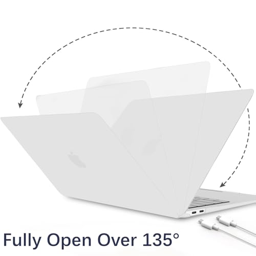 B BELK for MacBook Air 13 inch Case M1 2021 2020-2018 A2337 A2179 A1932 | Matte Plastic Laptop Hard Shell for MacBook Air 13.3 inch Case with Keyboard Cover & Screen Protector, Frost Clear - color: Frost Clear