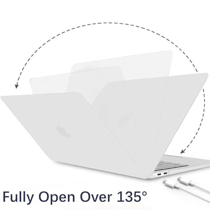 B BELK for MacBook Air 13 inch Case M1 2021 2020-2018 A2337 A2179 A1932 | Matte Plastic Laptop Hard Shell for MacBook Air 13.3 inch Case with Keyboard Cover & Screen Protector, Frost Clear - color: Frost Clear