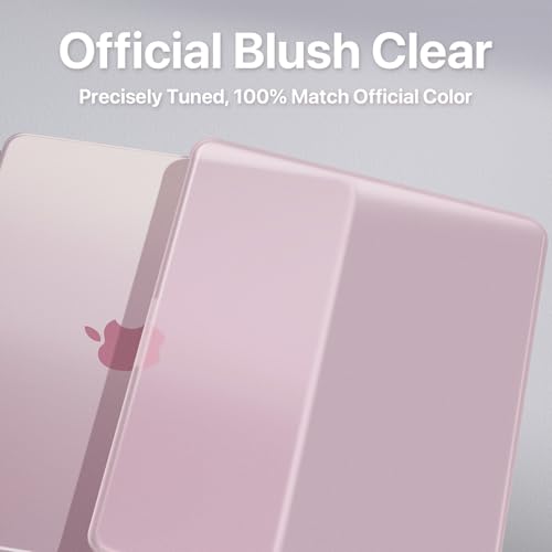 Soonjet for MacBook Neo 13 inch Case 2026 A3404 Hard Shell + Keyboard Cover | Official Blush Clear, Anti Scratch & Fingerprint, Pink Matte, Protective Mac Laptop Cover, Thin & Lightweight, Plastic - color: Frost Blush
