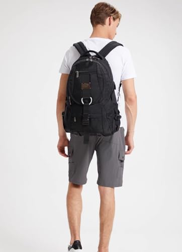 Laptop Backpack, Daypack with USB Port for Travel/Business/College/Women/Men - color: Black