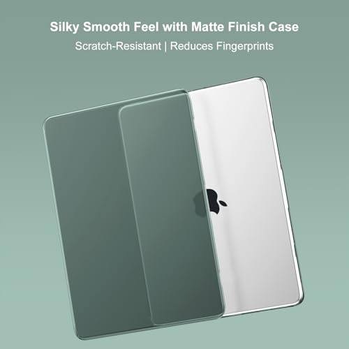 MOSISO Compatible with MacBook Air 13 inch Case M5 2026 M4 2025 M3 M2 2024-2022 A3449 A3240 A3113 A2681,Hard Shell&Sleeve Bag&Keyboard Skin&Webcam Cover&ScreenFilm for MacBook Air 13.6, Emerald Green - color: Emerald Green