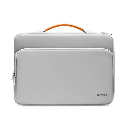 tomtoc 360° Protective Laptop Case for 13.5-14.4 Inch Surface Laptop Studio | Water-Resistant Laptop Bag Fits Surface Laptop 6/5/Studio 2/1, Acer Swift 14, ASUS Zenbook/Chromebook 14, HP EliteBook 14 - color: Gray, size: 13.5-14.4 Inch