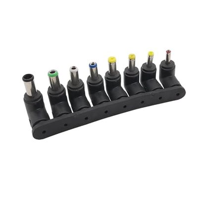 Universal Laptop DC Power Supply Adapter, 5.5x2.1mm Female to Male Tips Charger Connector, DC Power Plug Jack Set Conversion Plug(C-RA 8Pcs) - color: C-ra 8pcs