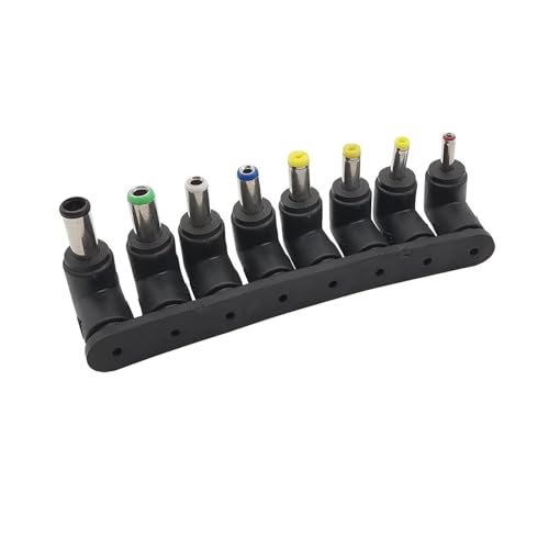 Universal Laptop DC Power Supply Adapter, 5.5x2.1mm Female to Male Tips Charger Connector, DC Power Plug Jack Set Conversion Plug(C-RA 8Pcs) - color: C-ra 8pcs
