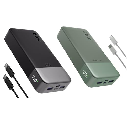 JUOVI Power Bank 65W 20000mAh Laptop Portable Charger+ J2621 20000mAh 45W Portable Charger