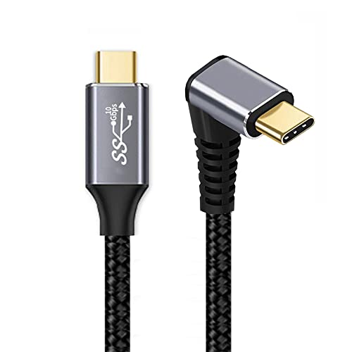 cablecc Type-C USB-C Male 90 Degree Up Down Angled to Male USB3.1 10Gbps 100W Data Cable for Laptop Phone 200CM - style: UP Angled-200CM