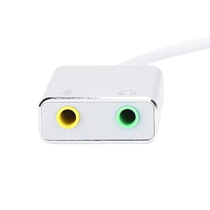 ZJchao Aluminum Alloy External Sound Card USB Type C No Drive Stereo Audio Adapter with Virtual 7.1 Channel for Laptops Tablets Mobile Phones