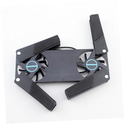 OSALADI 2Pcs USB Laptop Cooling Pad Ventilated Stand with Quiet Dual Fans Compatible with All Laptops and Game Consoles Portable Design for Easy Storage Low Noise Operation