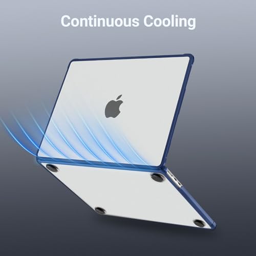 MOSISO Compatible with MacBook Air 13 inch Case M5 2026 M4 M3 M2 2025-2022 | A3449 A3240 A3113 A2681,Seamlessly Closes Reinforced Crack-Resistant Hard Shell for MacBook Air 13.6 inch Case,Midnight Clear - color: Midnight Clear
